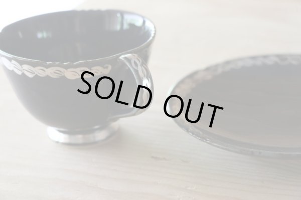 画像4: 稲村真耶　ルリ釉銀彩　カップ＆ソーサー (4)