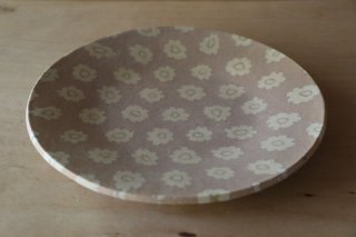 田中ちあき　練り込み　フラワーパターン7寸皿/マルチカラー 田中ちあき 練り込み フラワーパターン7寸皿/マルチカラー 田中