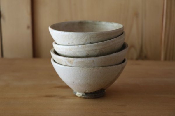 画像1: 遠藤素子　飯碗　粉引き (1)
