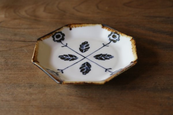 画像1: 田屋道子　八角皿S (1)
