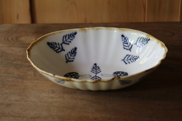 画像1: 田屋道子　オーバル鉢 (1)