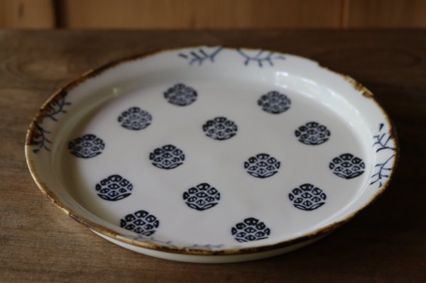 画像1: 田屋道子　リム皿L (1)