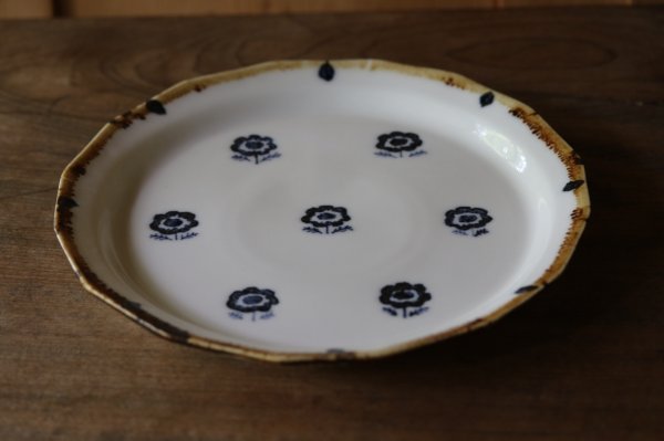 画像1: 田屋道子　リム皿L (1)