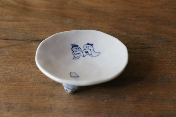 画像1: Rachel Omelet　染付豆皿 (1)